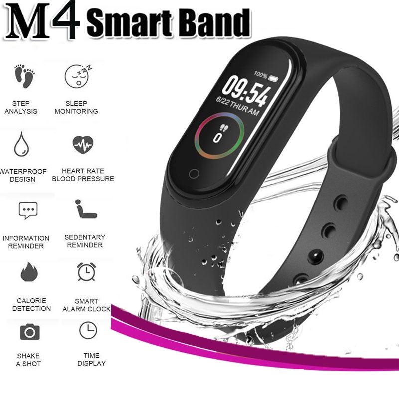 พร้อมส่งM4 Smart Watch นาฬิกาวัดชีพจร สายรัดข้อมืออัจฉริยะ นาฬิกา