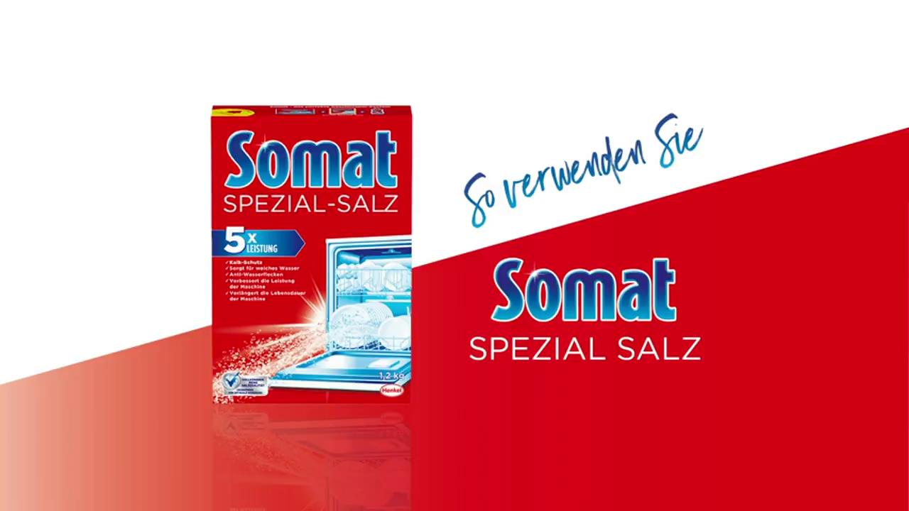 Hot Sale Somat โซแมท สเปเชียล ซอลท์ เกลือช่วยลดความกระด้างของน้ำสำหรับเครื่องล้างจาน 1.2 กก. (ยกลัง 8 ชิ้น ) ราคาถูก เครื่องล้างจาน เครื่องล้างจานอัตโนมัติ เครื่องล้างจานขนาดเล็ก