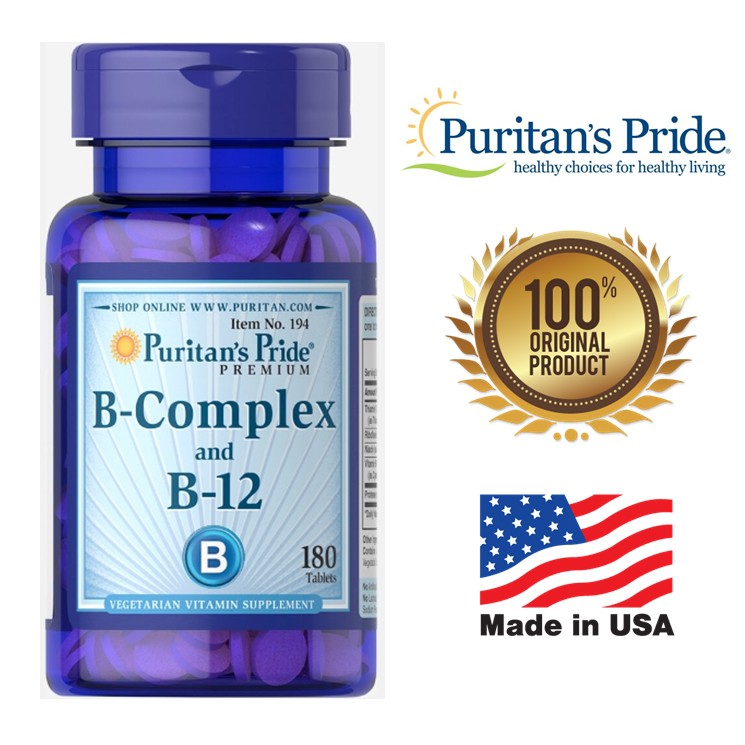 Puritan Vitamin B-Complex And Vitamin B-12 วิตามิน บีรวมและบี 12 ...