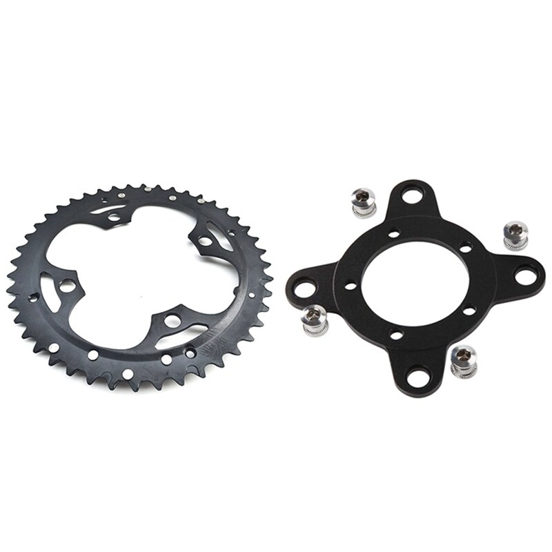 Mua 1 Pcs 44T Chainring 9 Speed Crank Carbon Replacement Chain Ring & 1 Pcs Electric Bicycle 104 BCD Chainring Adapter