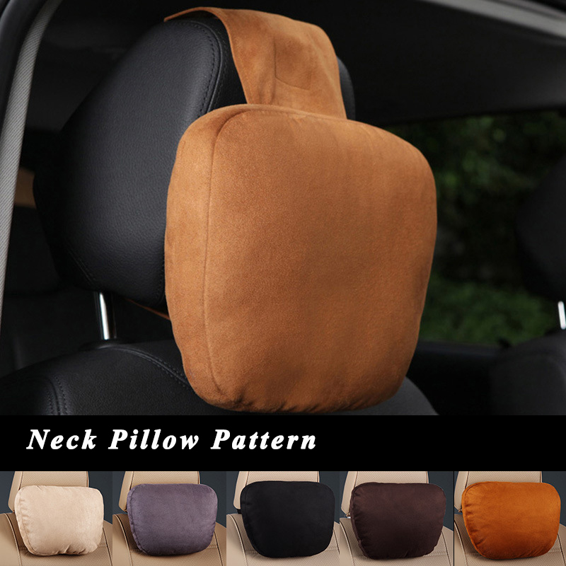 Car Headrest Biological Velvet Seat Head Neck Pillow Auto Seat Massage  Cushion for BMW Volkswagen Volvo Honda Mazda Car Styling