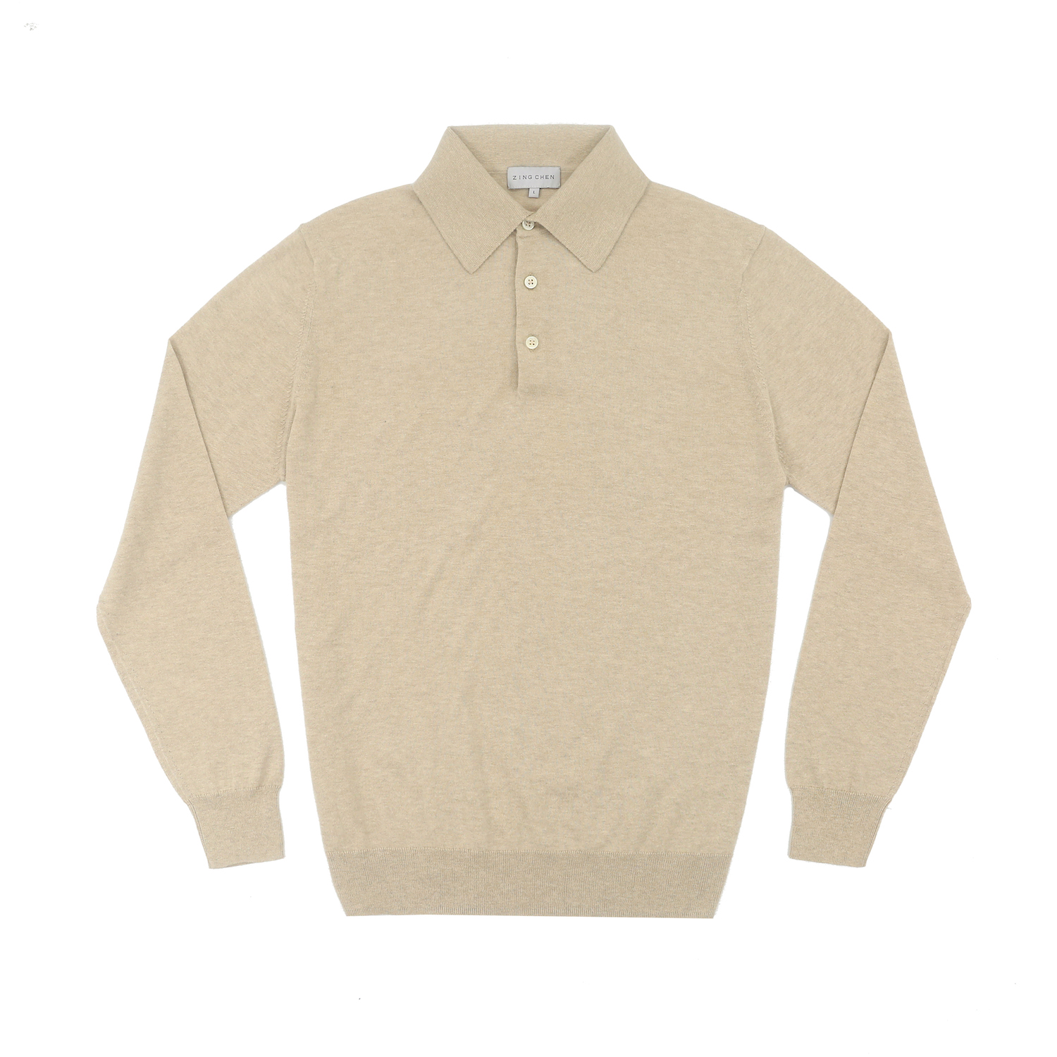 cotton cashmere knit polo