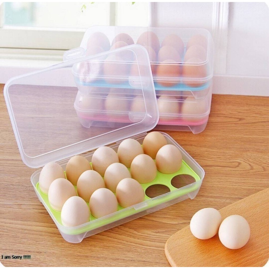กล่องเก็บไข่อเนกประสงค์ มี（15ช่องและ24ช่อง）กล่องใส่ไข่กันแตกน้ำหนักเบาพกพาได้สะดวกสบายยนทาน -C040