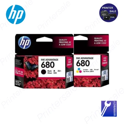 HP 680 แท้ ดำ(F6V27AA) / สี(F6V26AA) / ดำ+สี ส่งเร็ว สินค้าอยู่หน้าร้าน ส่งด่วน by printersale