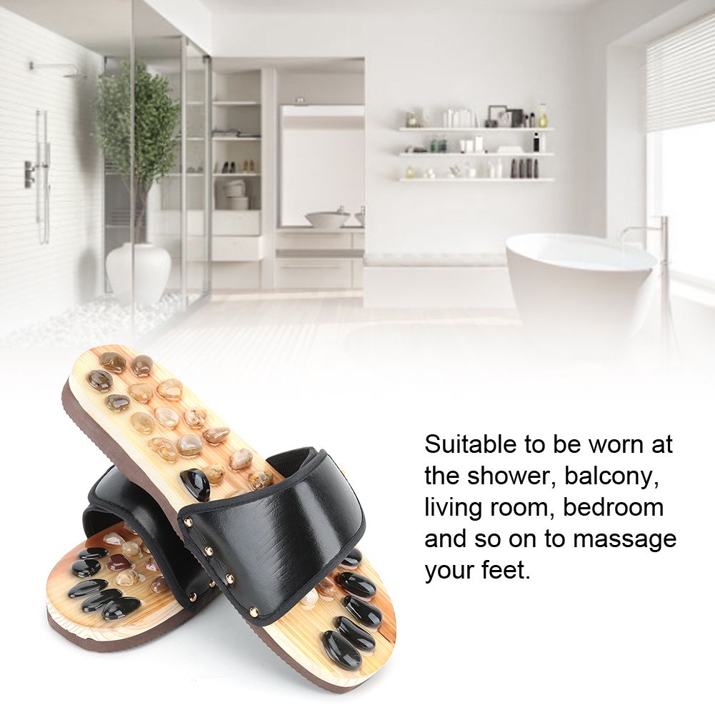 Foot Massage Slippers, Pebble Stones Sandals Acupuncture Foot Relaxing