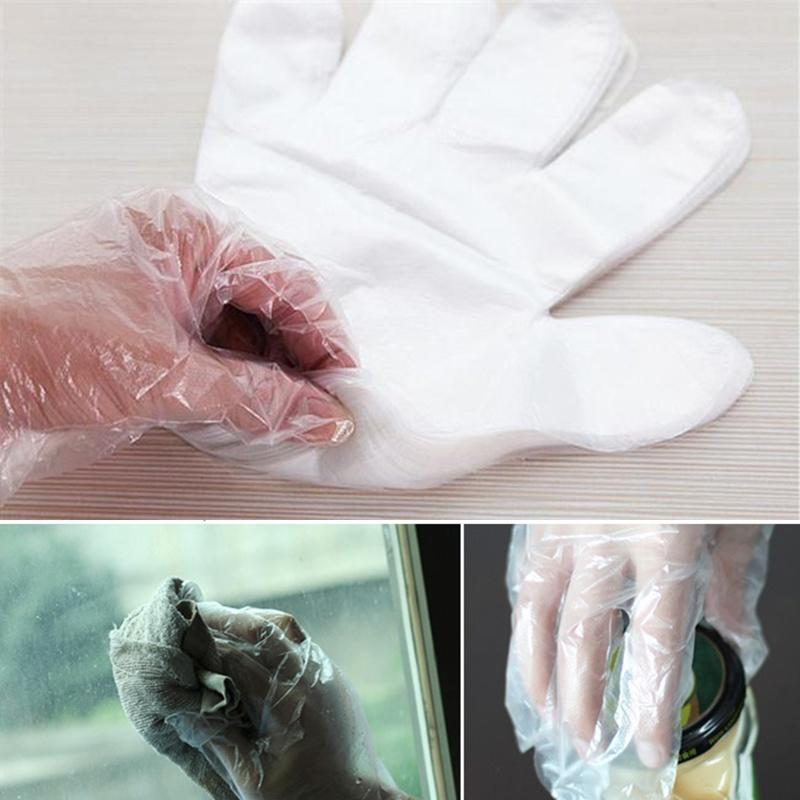 100 ชิ้น ถุงมือ ถุงมือพลาสติก ถุงมือใช้แล้วทิ้ง ถุงมือทำครัว ทำความสะอาดบ้าน ล้างจาน ถุงมืออเนกประสงค์