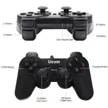 ภาพขนาดย่อของภาพหน้าปกสินค้าจอยเกมส์ คอนโทรลเลอร์ จอยสติ๊กเกม สาย USB Wireless Joystick Controlle รองรับPCWinXPWIN7WIN8WIN10 and other XBOX Plug and play B49 จากร้าน Happymall.TH บน Lazada ภาพที่ 5