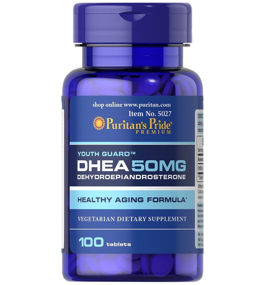 DHEA 50 mg 100 Tablets Puritan pride ต่อต้านริ้วรอย Exp.09/2023