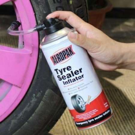 คุณภาพดี สเปรย์ปะยาง อุปกรณ์ปะยาง Aeropak Tyre sealer Inflator พร้อมเติมลมยางฉุกเฉิน ป้องกันลมรั่ว ยางซึม