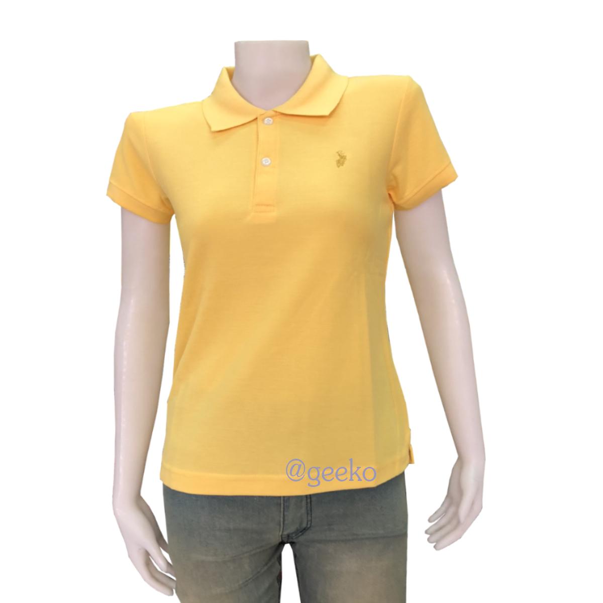 เสื้อเชิ้ตสีเหลือง Prima By Geeko สำหรับผู้หญิงทรงเข้ารูป เนื้อผ้านุ่มมาก ๆ สวมใส่ได้ยาวนาน ไม่ขึ้นขุย สีไม่ตก ไม่หด