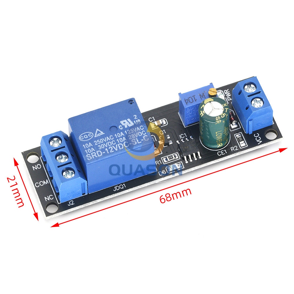 NE555 Timer Switch Adjustable Module Time delay relay Module DC 5V ...