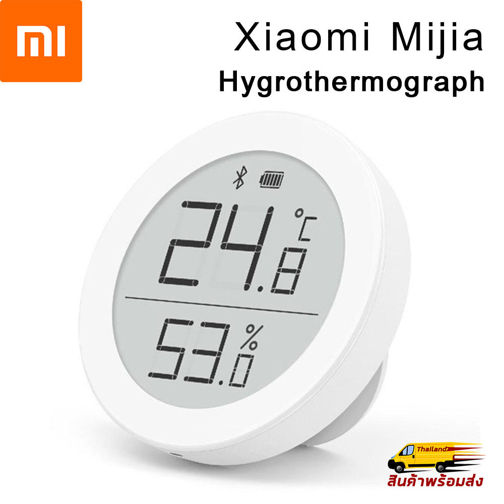 Xiaomi Mijia บลูทูธเซ็นเซอร์วัดอุณหภูมิความชื้นดิจิตอล Hygrothermograph เครื่องวัดอุณหภูมิเครื่องวัดความชื้นหน้าจอ LCD