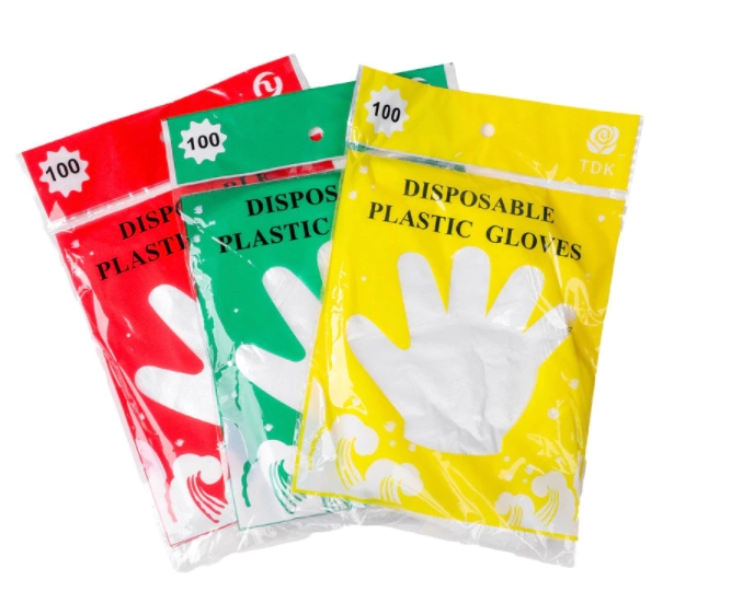 AT.houseone ถุงมือ ถุงมือใส ถุงมือพลาสติก ถุงมืออนามัย ถุงมือใช้เเล้วทิ้ง 28-9659 เเบบ 120 ชิ้นต่อเเพ็ค