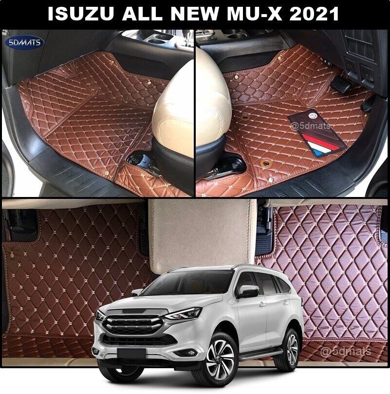 พรมปูพื้นรถยนต์6D ISUZU MU-X 2021 พรม6D QX สวยงาม เข้ารูป ปูเต็มคัน 9ชิ้น