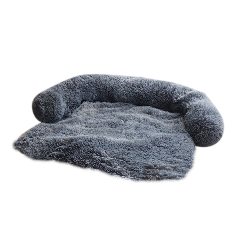 Dog Bed Sofa Large Fluffy Dogs Pet House Sofa Mat Long Plush Warm Kennel Pet Cat Puppy Cushion Washable Blanket