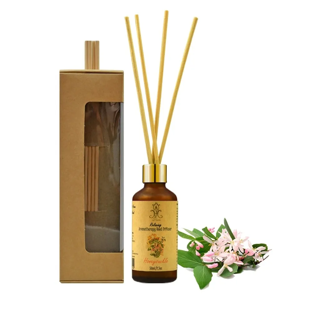 Hot Sale hHom Reed Diffuser ก้านหอม กลิ่นดอกสายน้ำผึ้ง 50 ml (Honeysuckle) ราคาถูก เทียนหอม เทียนหอมคริสมาส