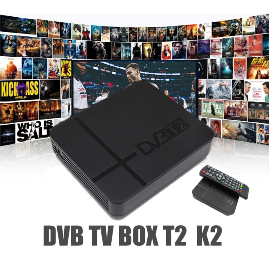 K2 DVB-T2 กล่องดิจิตอลวิดีโอออกอากาศภาคพื้นดินรับสัญญาณ  HDMI DVB-T2 กล่องทีวี VGA / AV TUNER K2 Full HD 1080Pใช้คู่กับเสาอากาศ ,เสาก้างปลา, เสาหนวดกุ้ง