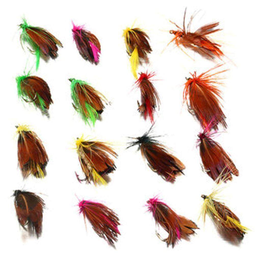 Fly Fishing Lure Butterfly Like Dry Flies Bait Hook for Bass Salmon Trout with Waterproof Pocketed Case Box (32pcs)
