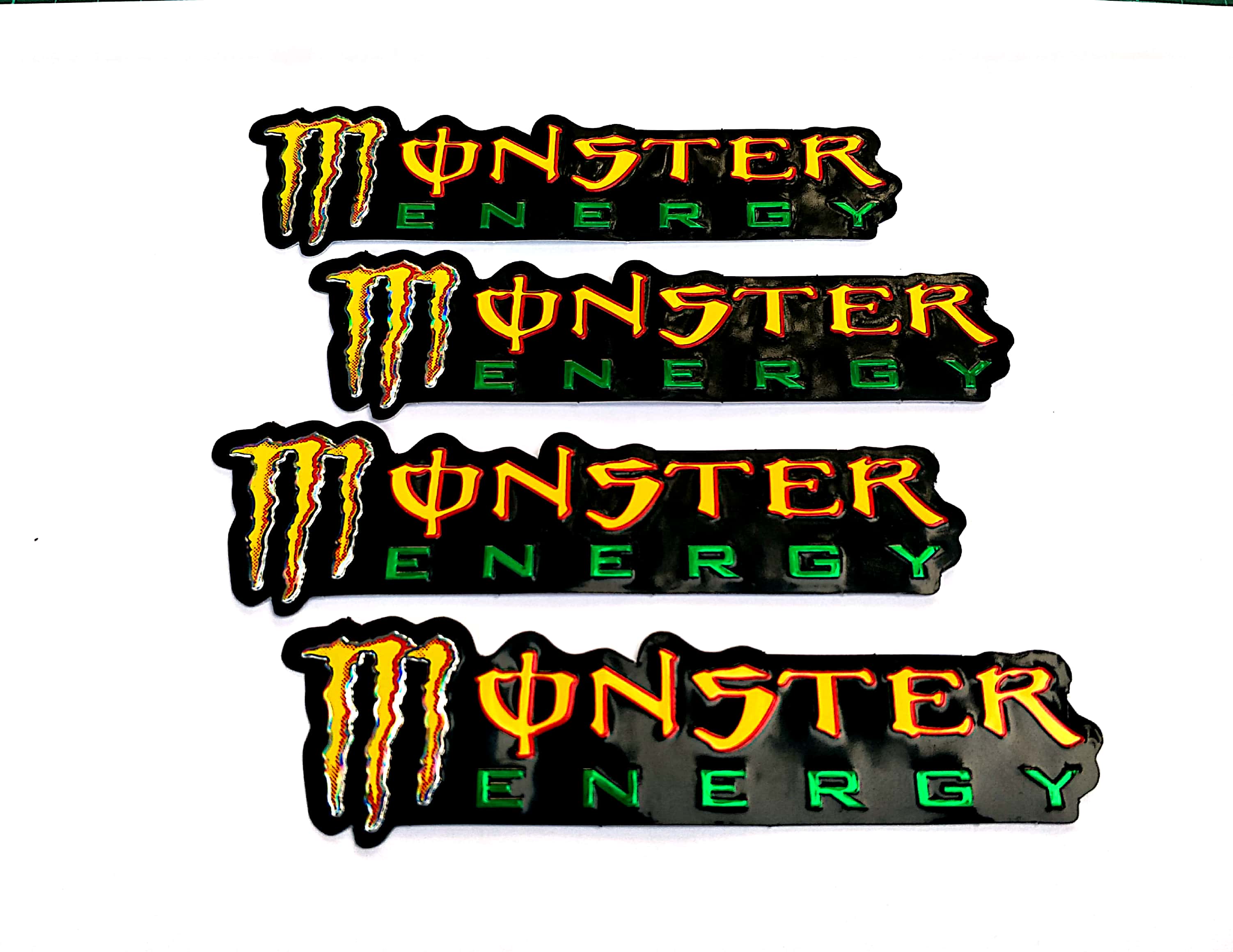 Monster Energy สติ๊กเกอร์ 4ชิ้น Sticker สติกเกอร์ แต่งรถ ติดรถ โลโก้ ...