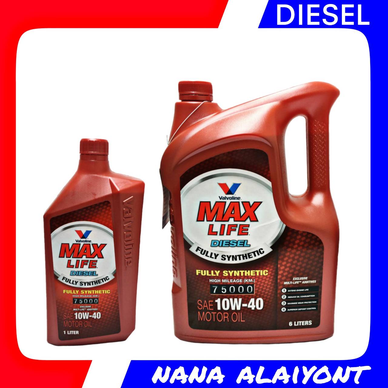 Valvoline Maxlife Diesel 10w-40 วาโวลีน แม็กไลฟ์ ดีเซล 10W-40 แกลลอน 6+1ลิตร