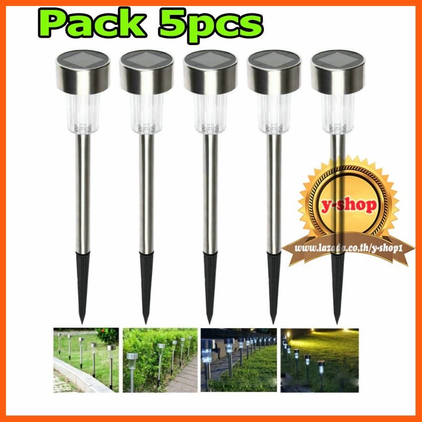 Best Quality Pack5pcs Solar ligh ไฟปักสนาม แสงขาว อุปกรณ์คอมพิวเตอร์ Computer equipment สาย USBอุปกรณ์ไฟฟ้าElectrical equipment โคมไฟ The lamp อะไหล่คอมและเครื่องใช้ต่างๆ Computer parts and appliances