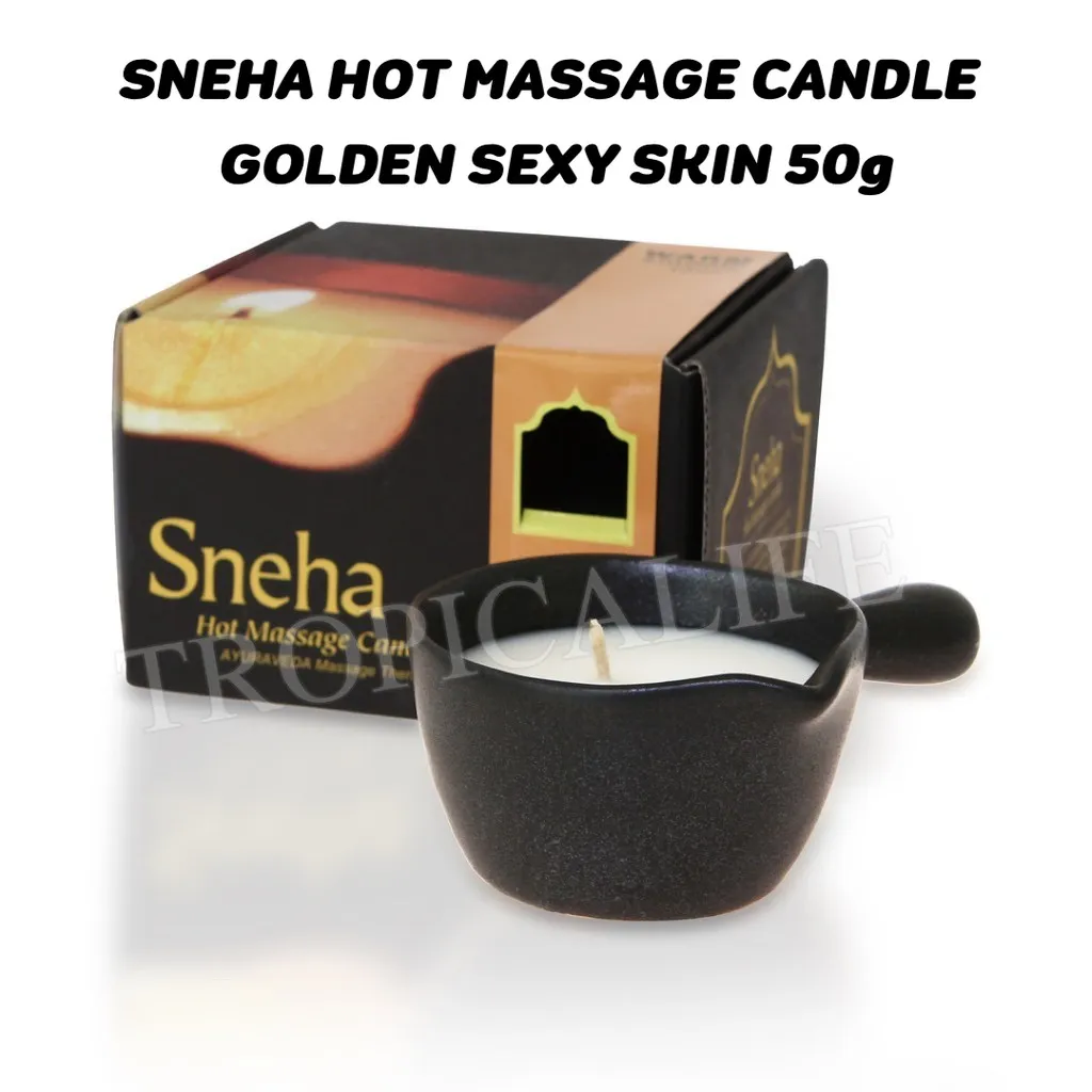 Hot Sale SNEHA HOT MASSAGE CANDLE - GOLDEN SEXY SKIN 50g ราคาถูก เทียนหอม เทียนหอมคริสมาส