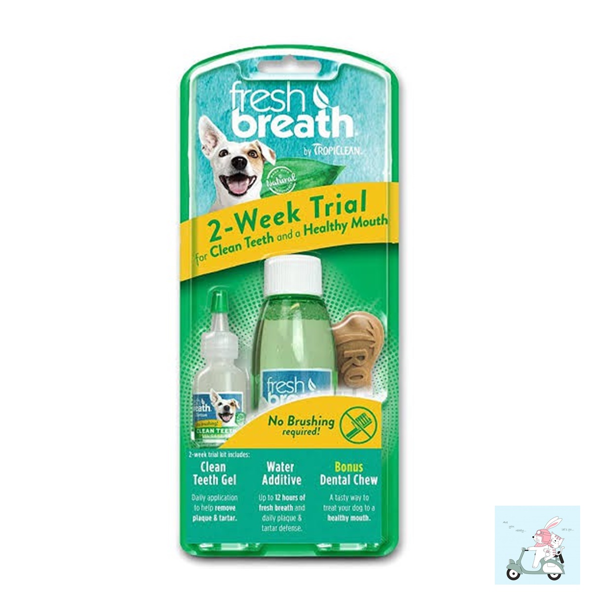 Fresh Breath 2 week trial kit - ชุดทำความสะอาดช่องปากสำหรับสุนัข (เจลลดคราบหินปูน + น้ำยาดับกลิ่นปาก)