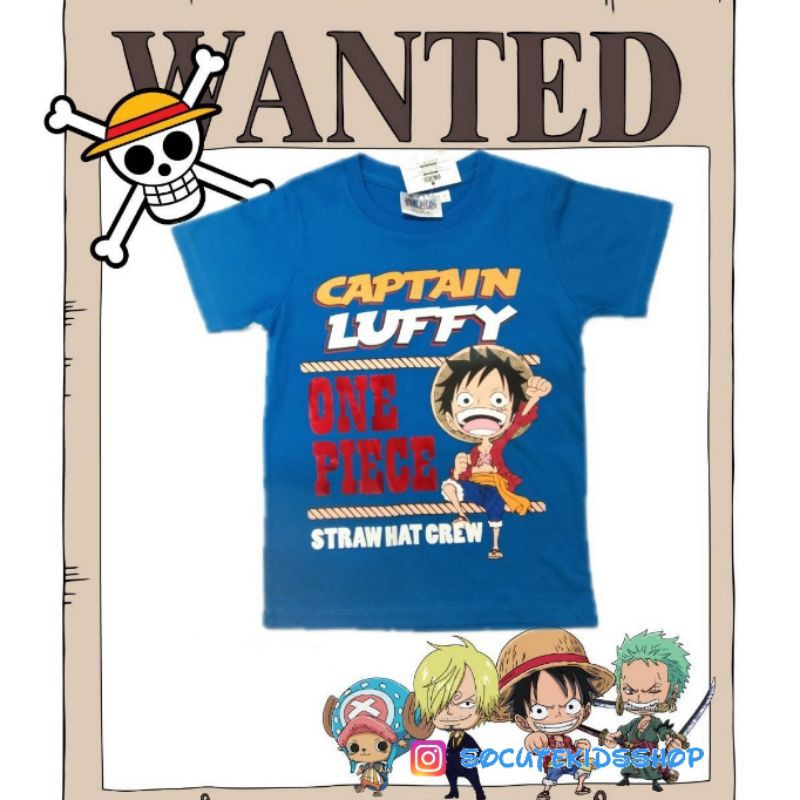 เสื้อยืดเด็กวันพีซ One Piece Luffy เนื้อดี ลิขสิทธิ์แท้