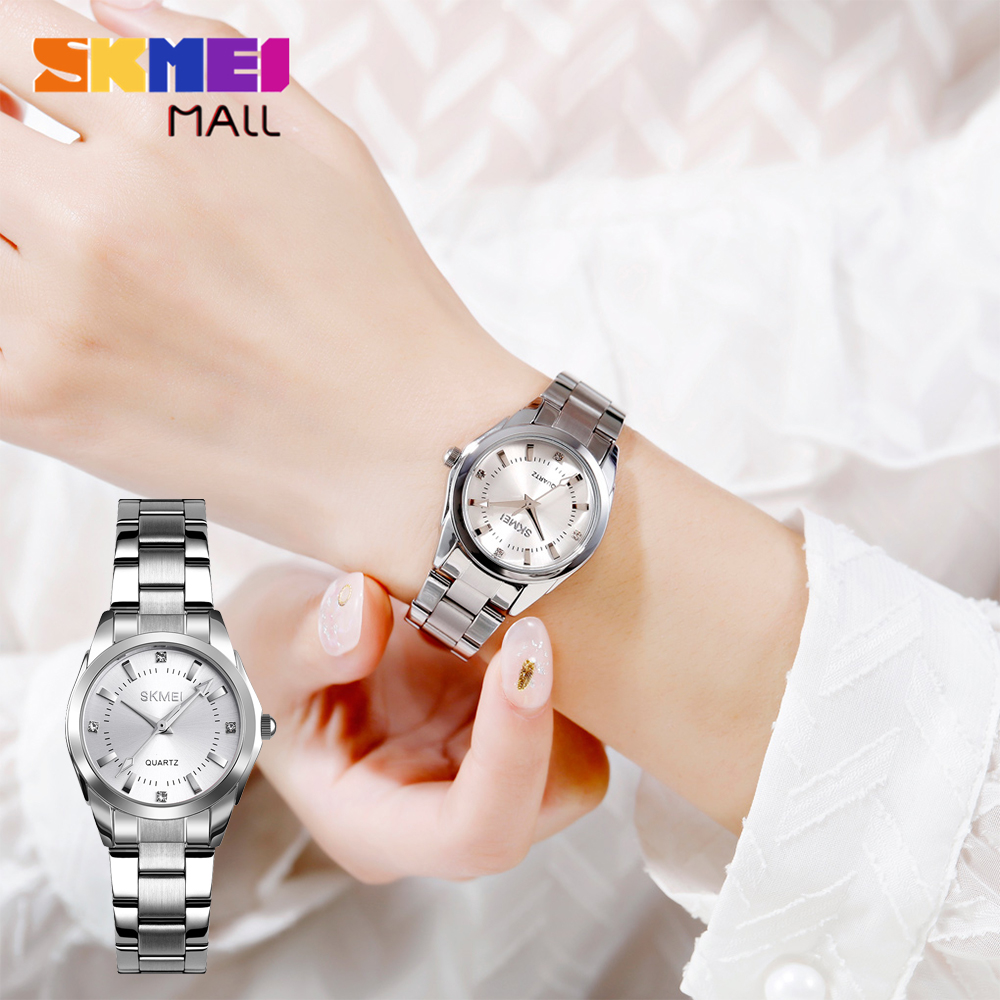 ?ครบ99 ส่งฟรี?SKMEI 1620นาฬิกาควอทซ์สตรีLuruxy Diamond Dialแฟชั่นนาฬิกาข้อมือสตรีสายเหล็กสแตนเลส30Mกันน้ำ hpz