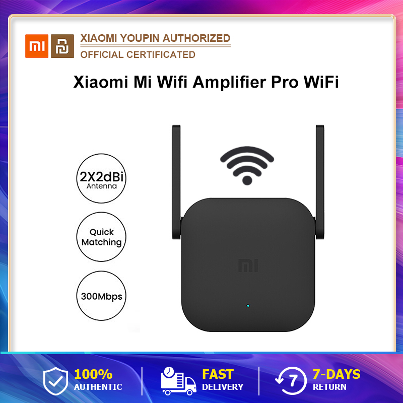 [Global Version]Xiaomi  Mi WiFi Repeater Pro-black  เครื่องขยายเสียงไร้สาย  ขยายสัญญาณไวไฟ ตัวขยายสัญญาณ WiFi (300Mbps) mi wifi amplifier pro รับประกัน 1 ปี