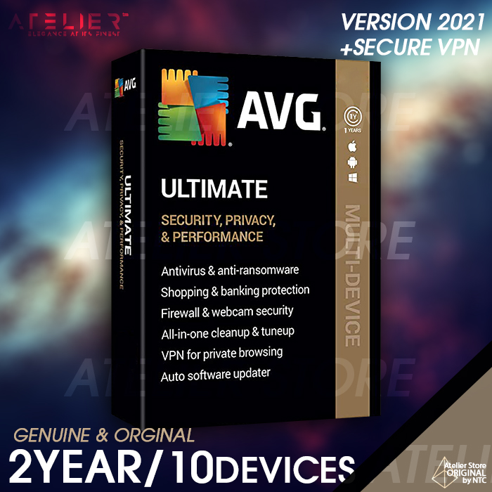 AVG Ultimate - 2 ปี/10 เครื่อง - พร้อม TuneUp และ VPN ในตัว ของแท้ (รองรับ Windows,Mac,Android)