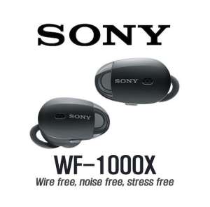 หูฟังไร้สาย Sony WF-1000X สีดำ ของแท้100% (เครื่องศูนย์,ลดเคลียสตอค)