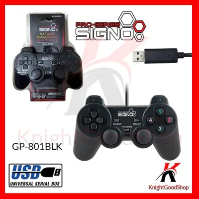JOYSTICK (อุปกรณ์ช่วยในเกม) SIGNO GP-801 (BLACK)