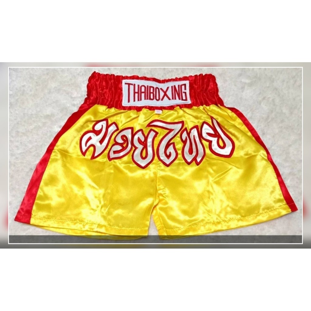 กางเกงมวยเด็ก มี12สี [พร้อมส่ง] มีเก็บเงินปลายทาง Muay Thai Shorts มวยไทยกางเกง