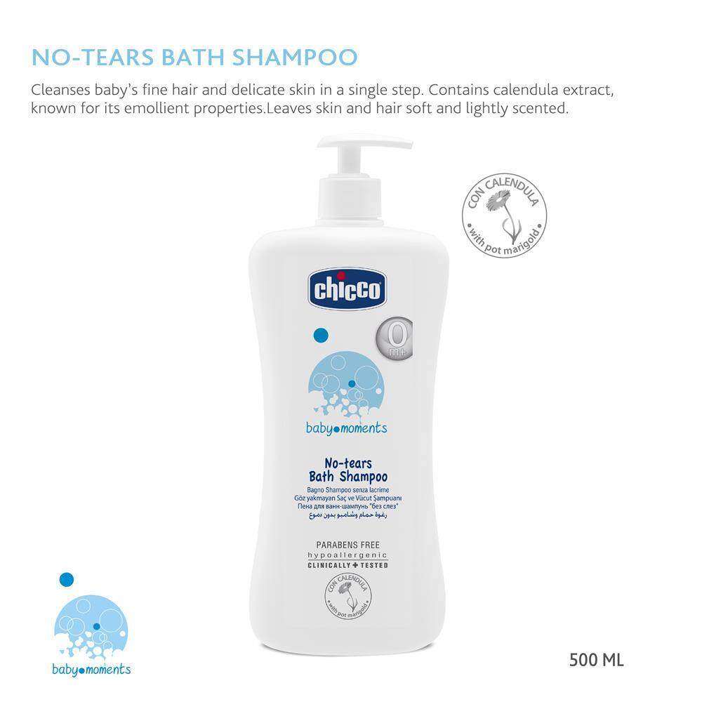 รีวิว Chicco ครีมอาบน้ำเด็กและแชมพูเด็ก Chicco Baby Moment No-Tears Bath Shampoo 750 ml.