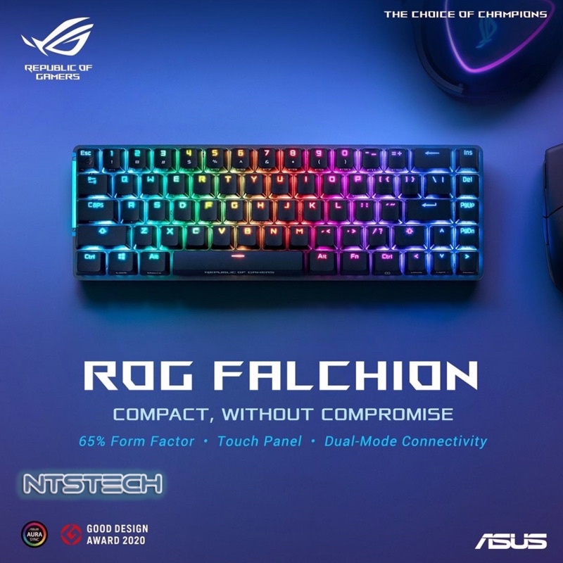 Keybaord Asus Rog Falchion Cherry Mx Blue Switch Rgb Led En Th