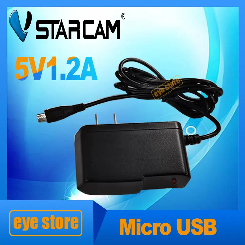 ภาพหน้าปกสินค้าDC อะแดปเตอร์ Adapter 5V 1.2A 2000mA (แบบ Micro USB) ของแท้จากโรงงานVSTARCAM สำหรับ Vstarcam และ IP CAMERA ทั่วไป จากร้าน eye store 1609742830 บน Lazada