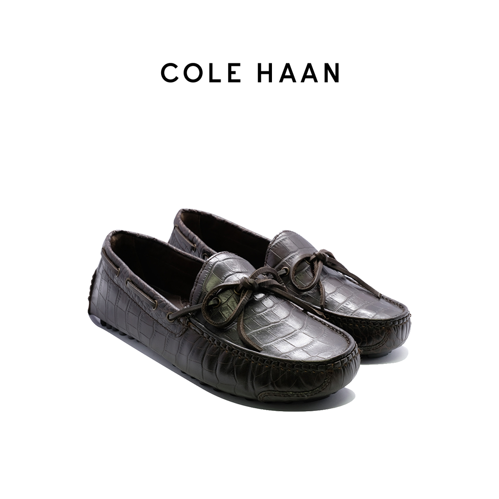 COLE HAAN รองเท้าทำงานผู้ชาย หนังแท้ รุ่น GRAND OS DRIVER สี DARK BROWN รองเท้า รองเท้าหนัง รองเท้าผู้ชาย สี สีน้ำตาลเข้ม ขนาด US 10 สี สีน้ำตาลเข้มขนาด US 10