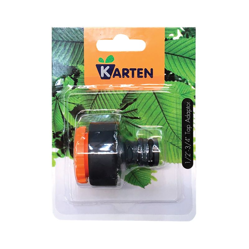 KARTEN ข้อต่อเกลียว รุ่น W5812 ขนาด 1/2 - 3/4 นิ้ว สีส้ม - เทา