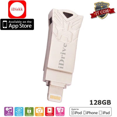 iDrive iDiskk Pro LX-813 USB 2.0 128GB แฟลชไดร์ฟสำรองข้อมูล iPhone,IPad