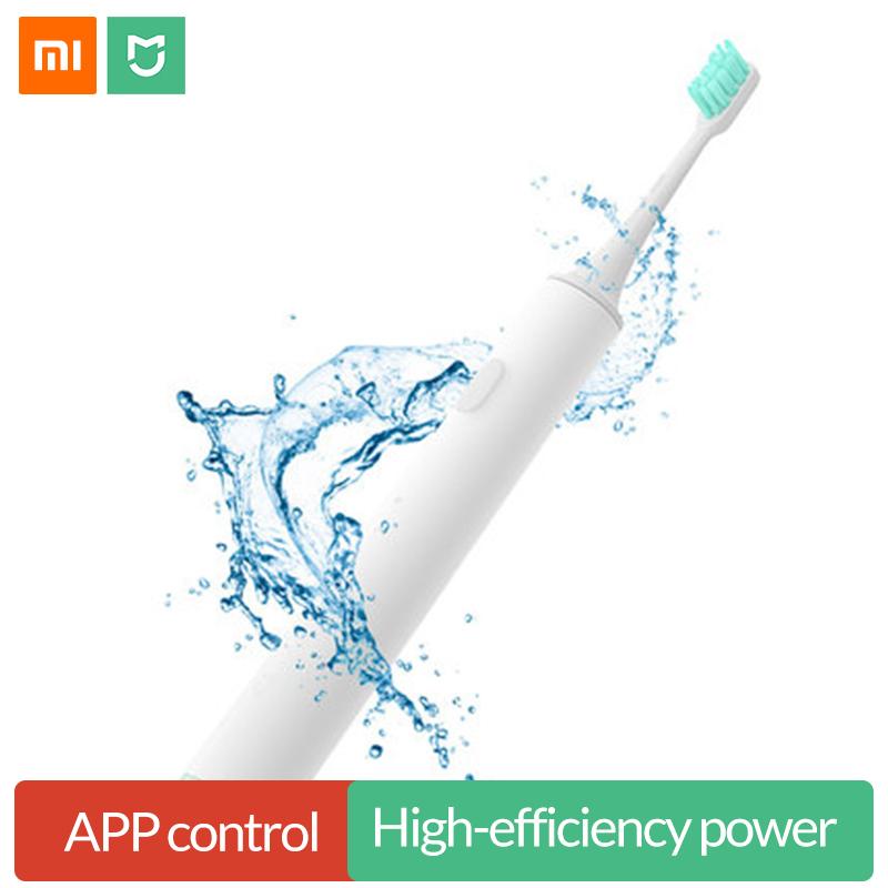 ต้นฉบับ Xiaomi Mijia คลื่นเสียงแปรงสีฟันไฟฟ้าสมาร์ทโซนิคแปรงสีฟันกันน้ำไร้สายชาร์จ Mi Home APP ควบคุม