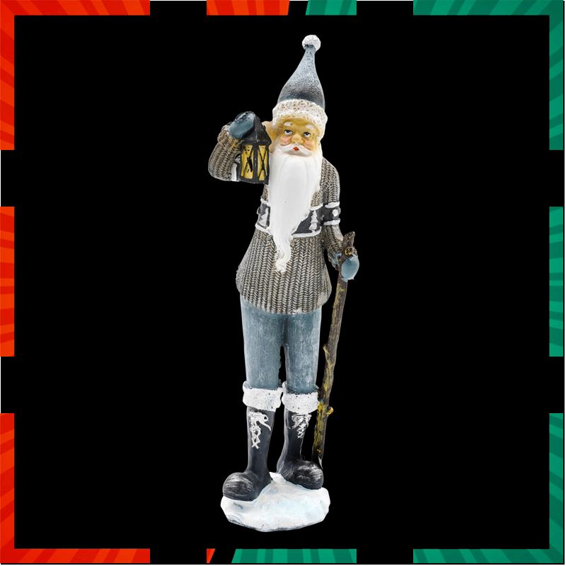 รูปปั้นโพลีเรซิ่น Santa Claus รุ่น B4921221 ขนาด 7 x 6 x 27 ซม. บริการเก็บเงินปลายทาง