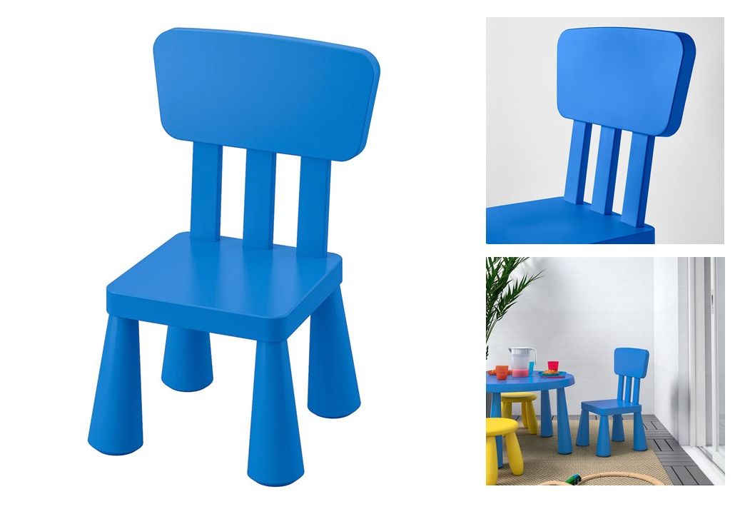 MAMMUT Children's chair, in/outdoor, blue (มัมมุท เก้าอี้เด็ก, ใน/นอกอาคาร, น้ำเงิน)