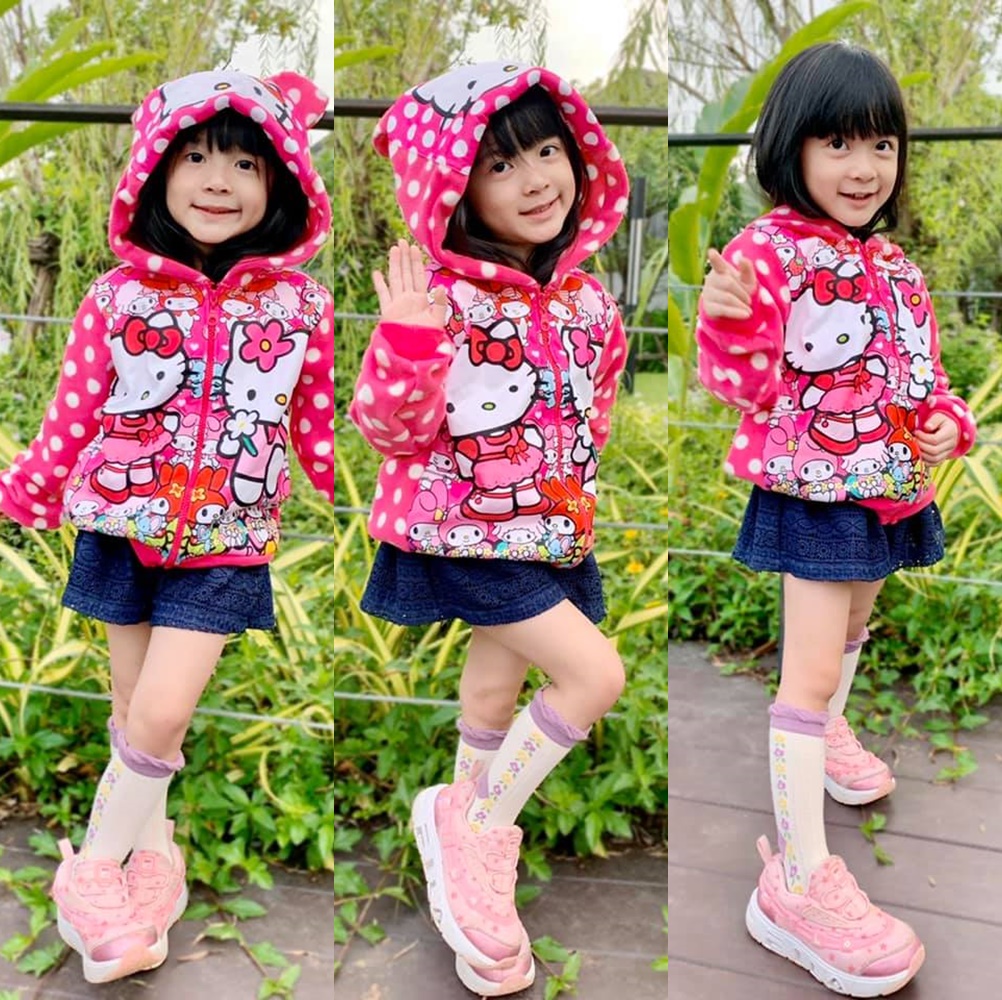3วันสุดท้าย เสื้อกันหนาวคิตตี้ มีฮู้ดแต่งหู ผ้าสำลี เสื้อกันหนาวเด็ก ...