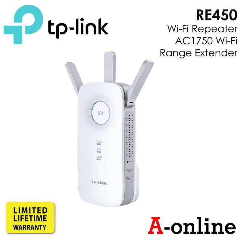 TP-Link RE450 อุปกรณ์ขยายสัญญาณ Wi-Fi Repeater (AC1750 Wi-Fi Range Extender) ปล่อยพร้อมกัน 2 ย่านความถี่/aonline