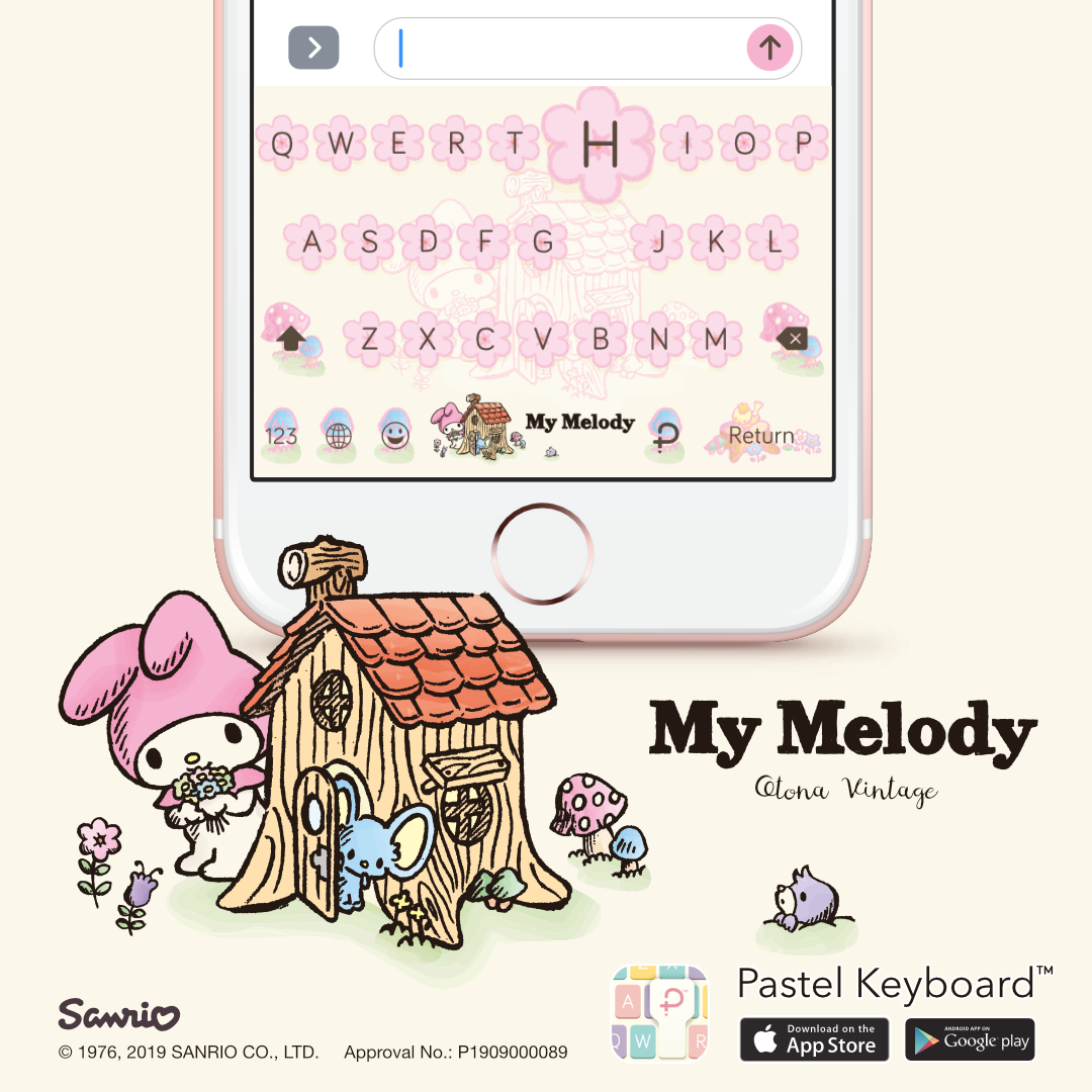 My Melody Otona Vintage Keyboard Theme⎮ Sanrio (E-Voucher) for Pastel Keyboard App