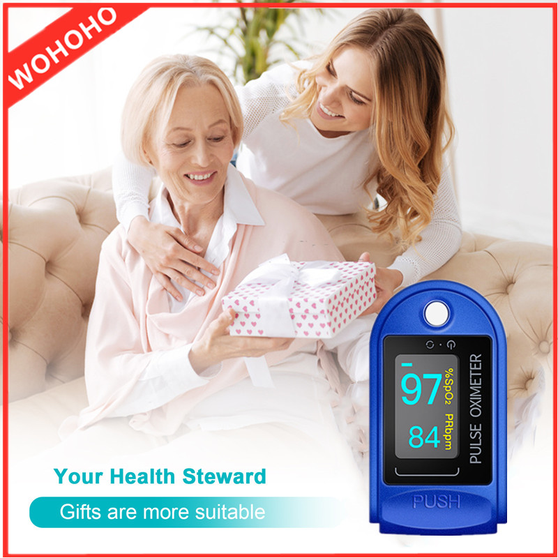 HoHo ^^ Oximeter เครื่องวัดออกซิเจนในเลือด วัดออกซิเจน วัดชีพจร Fingertip Pulse Oximeter อุปกรณ์ตรวจวัดชีพจร เครื่องวัดออกซิเจนในเลือด Heart Rate Monitor Medical Blood Oxygen ( สีฟ้า)