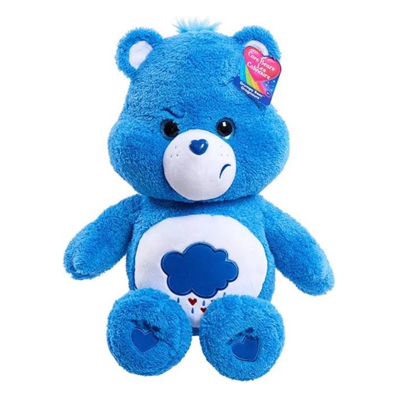 ตุ๊กตาแคร์แบร์ 🌈 Care Bear หน้าบึ้ง Grumpy Bear 13 นิ้ว ตาแก้ว 🥹 🇺🇸 ️