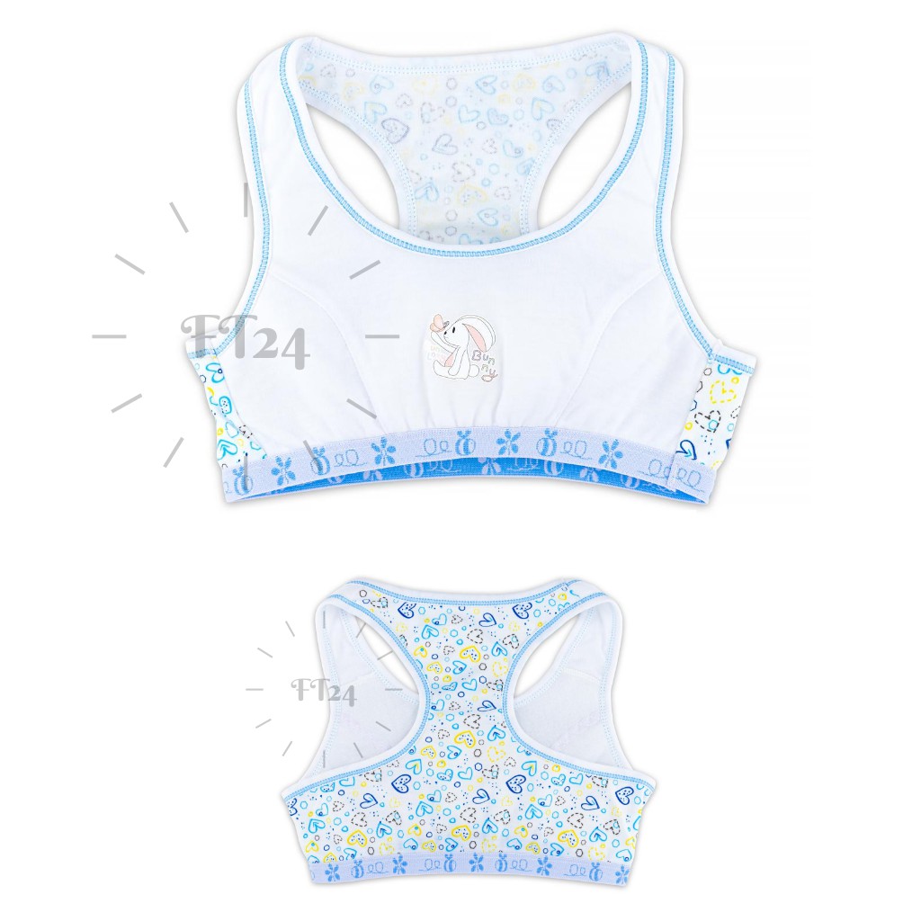 👩🏻🦳เสื้อชั้นในเด็กผู้หญิงหลังสปอร์ต👩🏻🦳 First bra มีฟองน้ำ เด็กประถม เนื้อผ้านุ่ม ใส่สบาย ลายน่ารัก