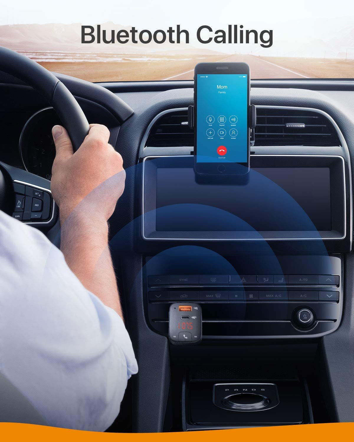 Anker Roav Bluetooth Car Adapter and Car Charger, Power IQ 3.0 Type C